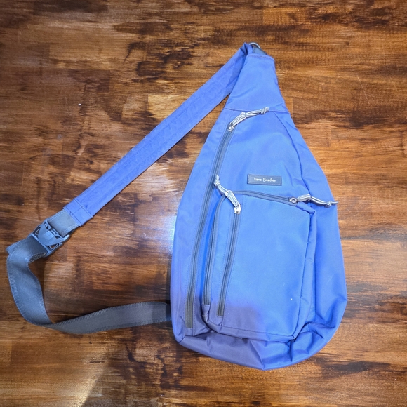 Vera Bradley Handbags - Vera Bradley Reactive Sling Shoulder Bag Backpack Purple Adjust. strap 4 pocket